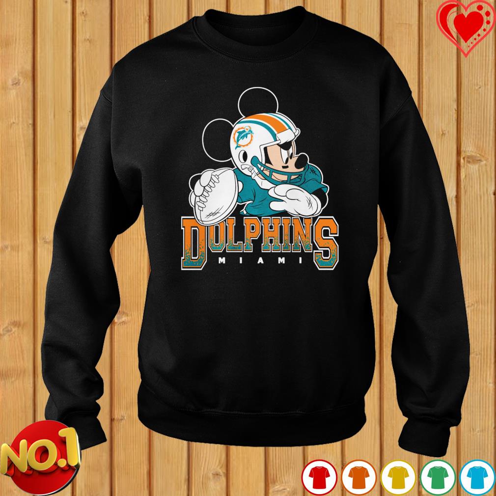 Mickey Mouse Miami Dolphins Nfl Quarterback Shirt