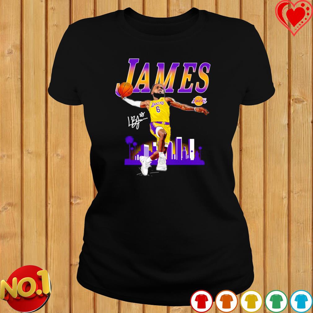 Lebron James 6 Cartoon Los Angeles Lakers Shirt Hoodie Sweater Long Sleeve And Tank Top