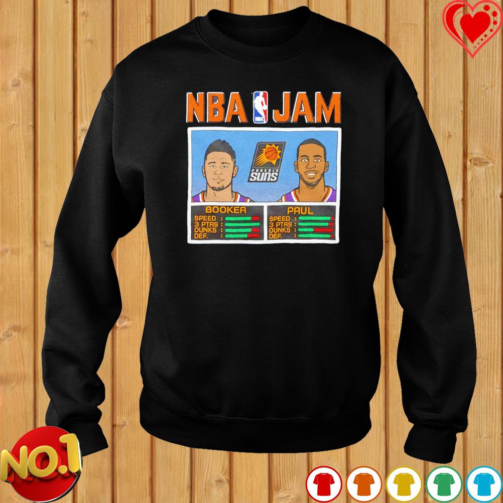NBA Jam Phoenix Suns Devin Booker and Chris Paul shirt, hoodie