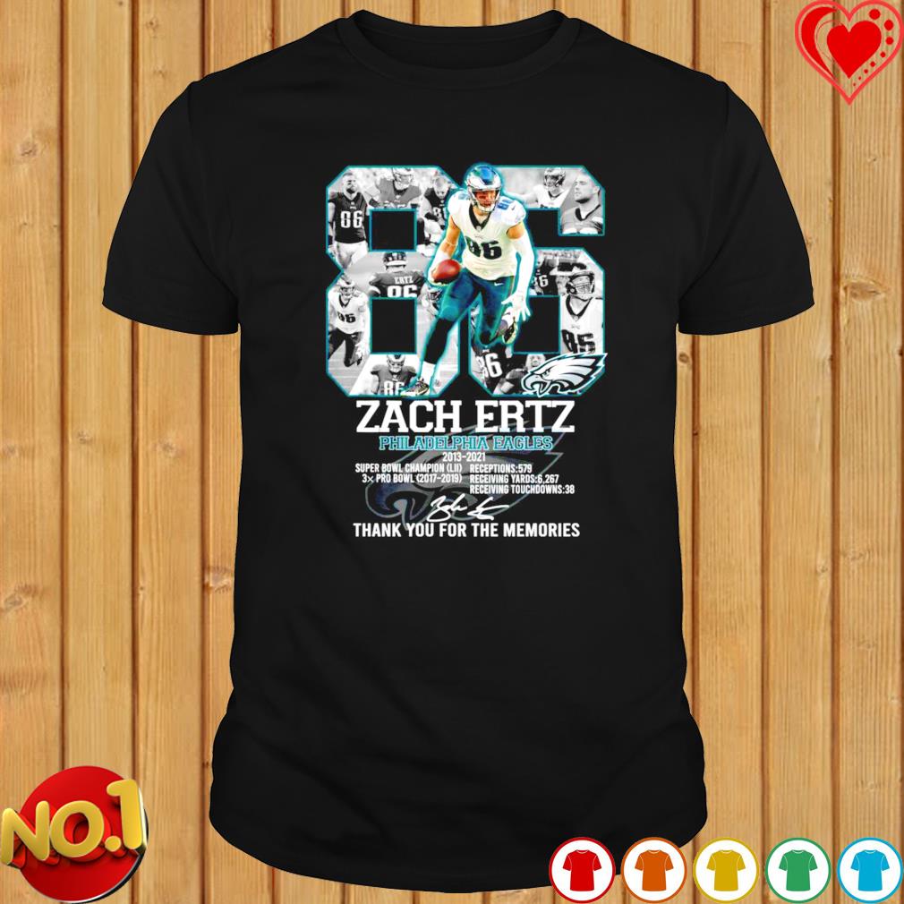 Gildan, Shirts, Philadelphia Eagles Zach Ertz Thank For The Memories  Black Tshirt