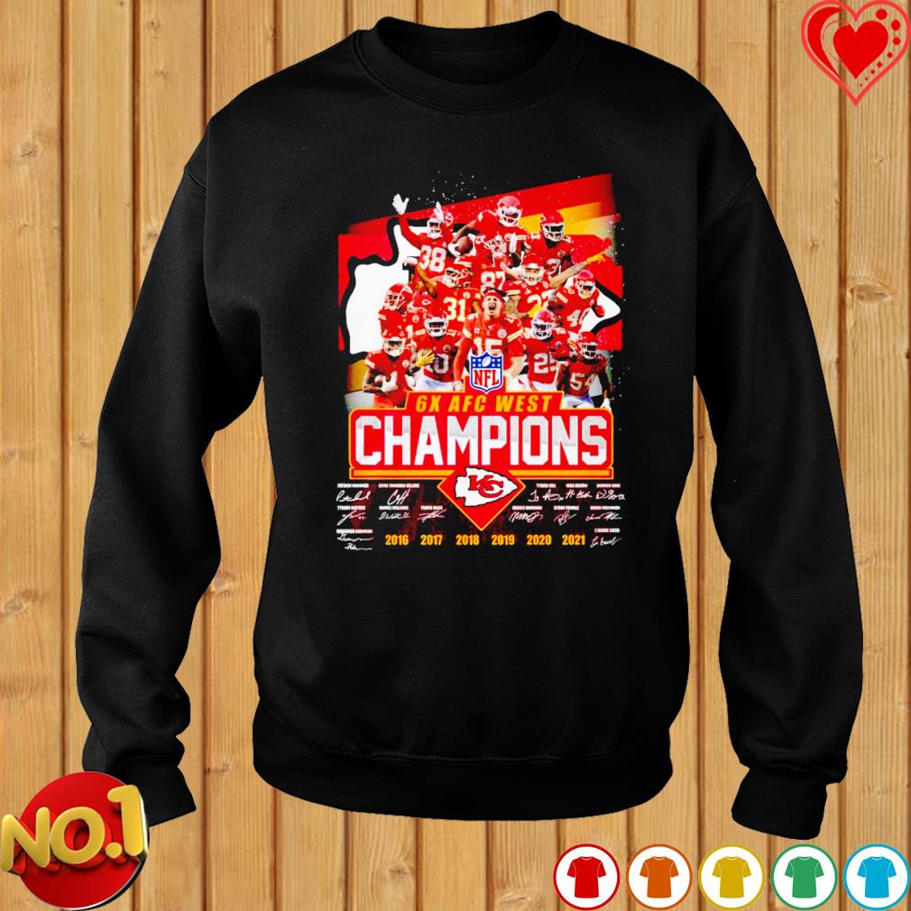 Kansas City Chiefs 6x AFC West Champions Shirt, hoodie, sweater