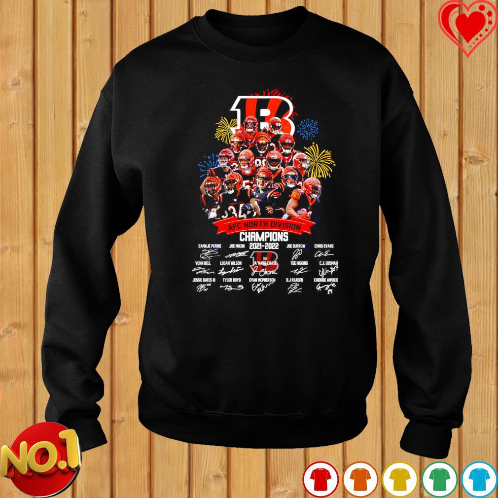 CincinnatI bengals 2022 AFC north champions shirt, hoodie, sweater, long  sleeve and tank top