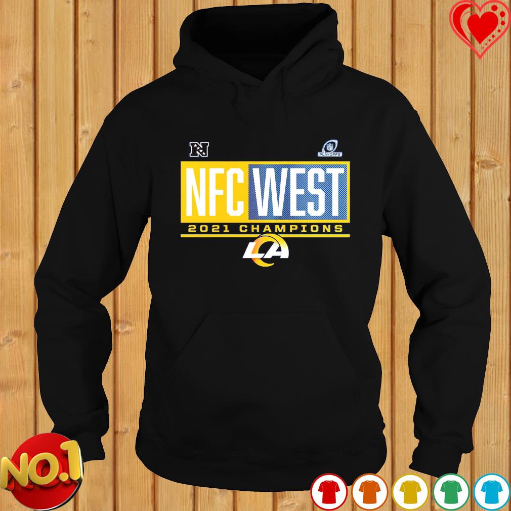 Run the west los angeles rams 2022 nfc west division championship shirt,  hoodie, sweater, long sleeve and tank top