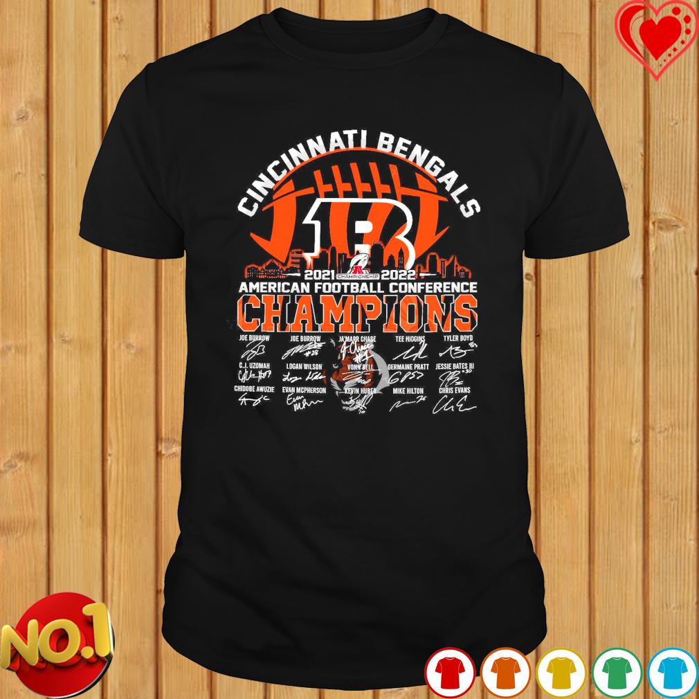 Cincinnati Bengals Northern Division Champions American Football Conference  signatures shirt, hoodie, sweater, long sleeve and tank top