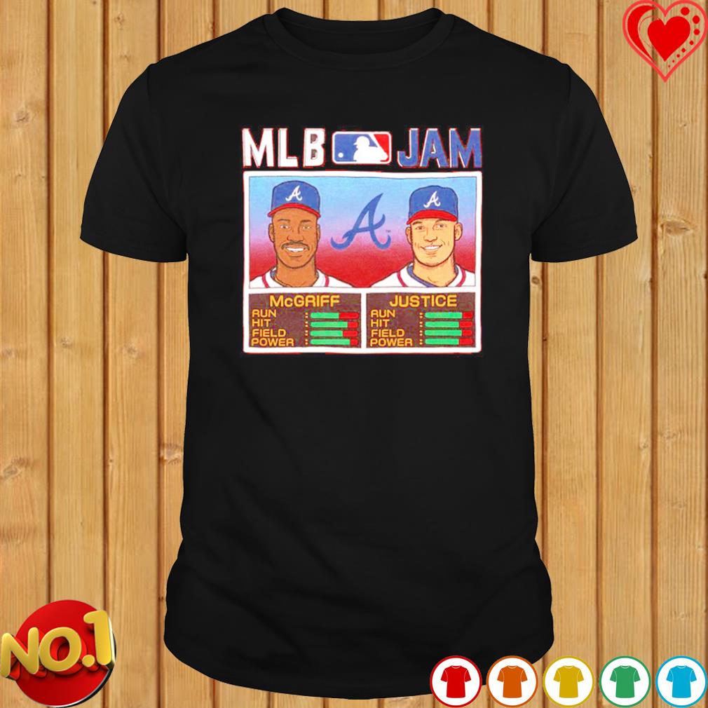 MLB Jam Braves McGriff and Justice shirt, hoodie, sweater, long