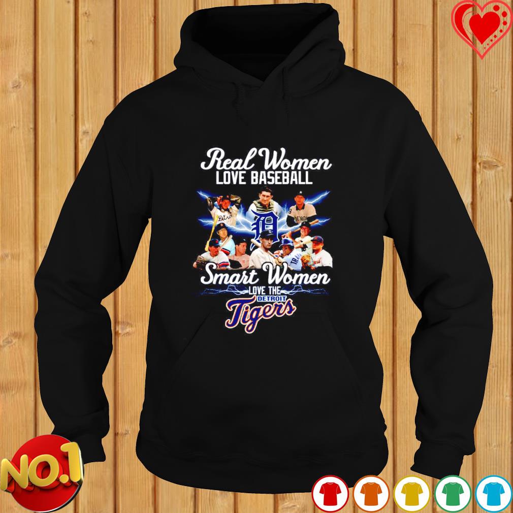 Official real Women Love Baseball Smart Women Love Detroit Tigers