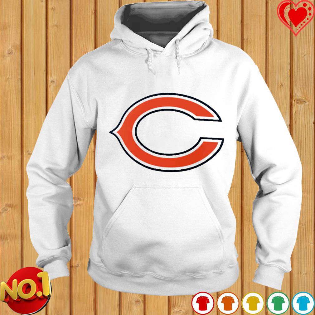 Custom Chicago Bears Men's Orange Name & Number Logo Long Sleeve T-Shirt 