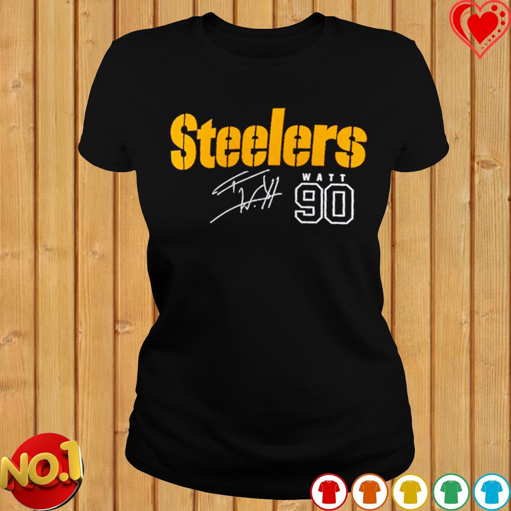 TJ Watt Shirt Signature 90 Pittsburgh Steelers Gift - Personalized