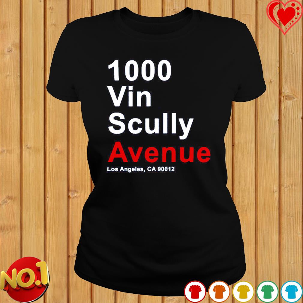 Official 1000 Vin Scully Avenue Los Angeles CA 90012 Shirt, hoodie