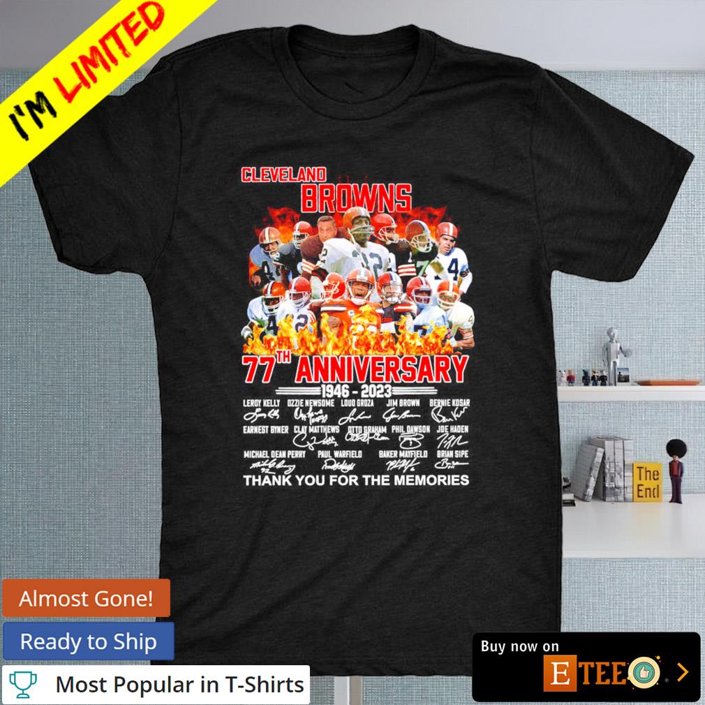 The Cleveland Browns 77th anniversary 1946 2023 thank you for the