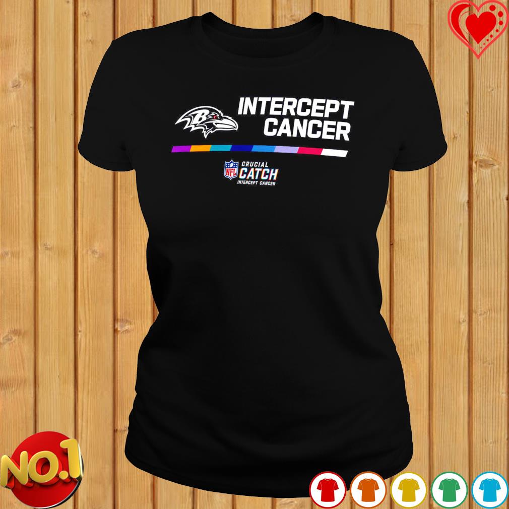 NFL Baltimore Ravens Crucial Catch Intercept Cancer T-Shirt