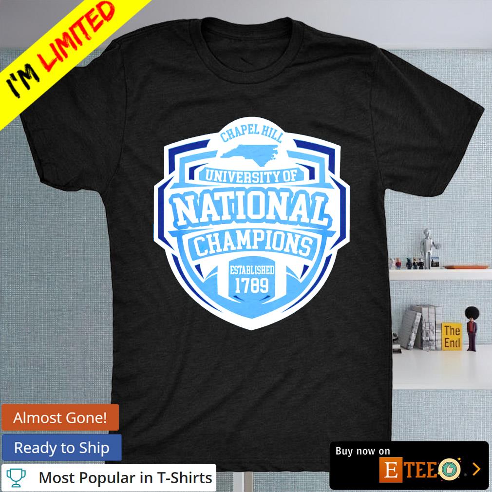 Carolina Blue University of National Champions established 1789 shirt