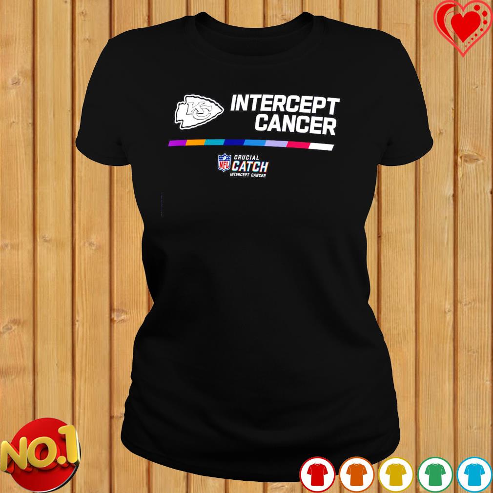 NFL Kansas City Chiefs Intercept Cancer Crucial Catch shirt, hoodie, sweater,  long sleeve and tank top