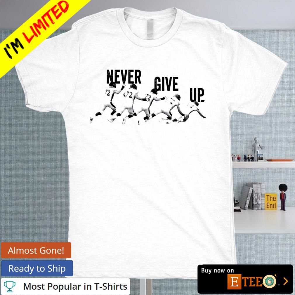 Official Garett bolles never give up T-shirt, hoodie, sweater, long sleeve  and tank top