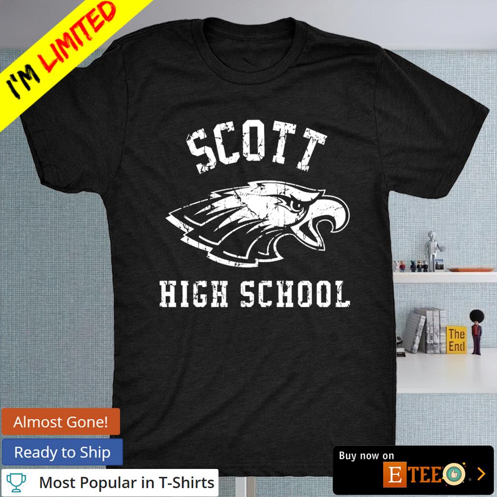 Scott high school eagles distressed logo shirt