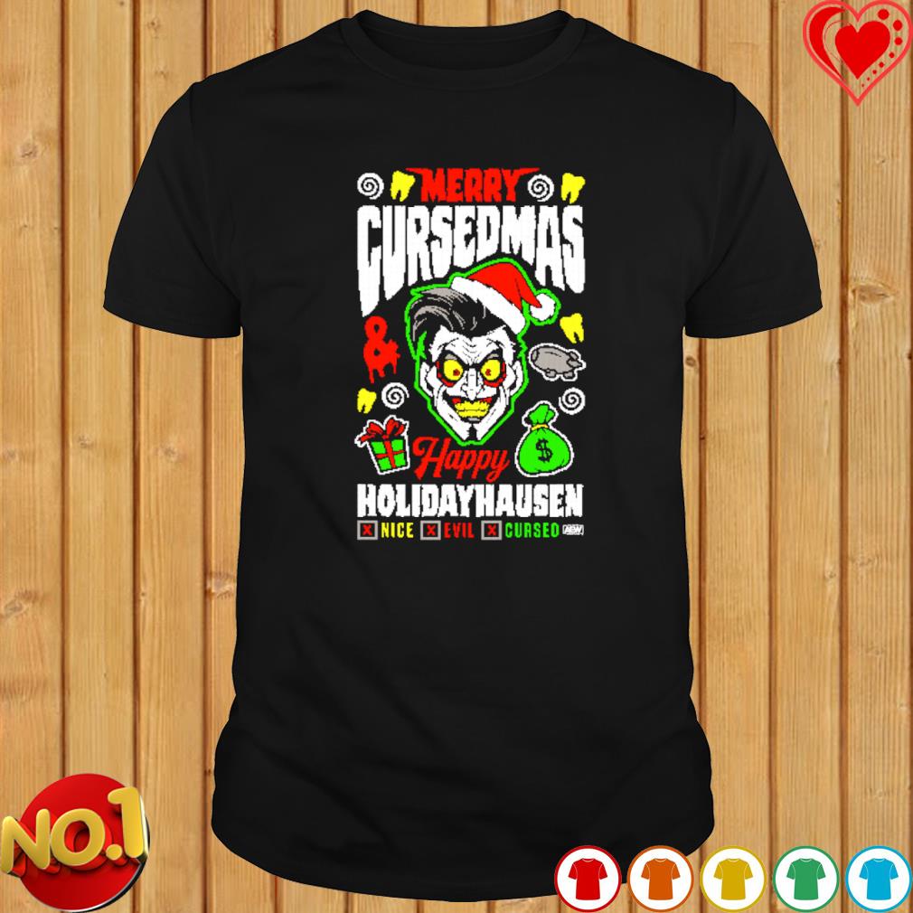 Danhausen Merry Curse Mas Holiday nice Evil Cursed Christmas shirt
