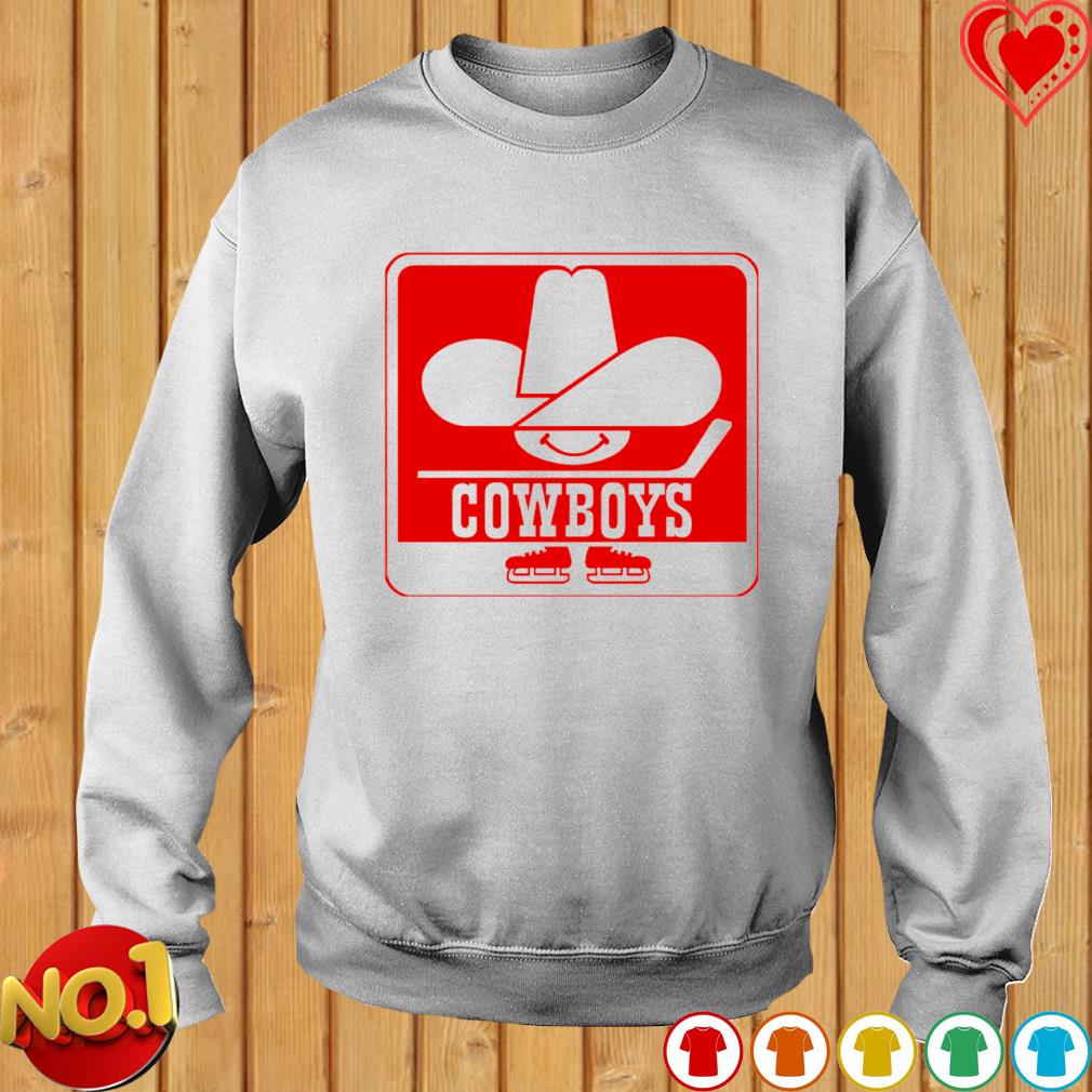 Calgary Cowboys Red Logo, Vintage WHA Apparel