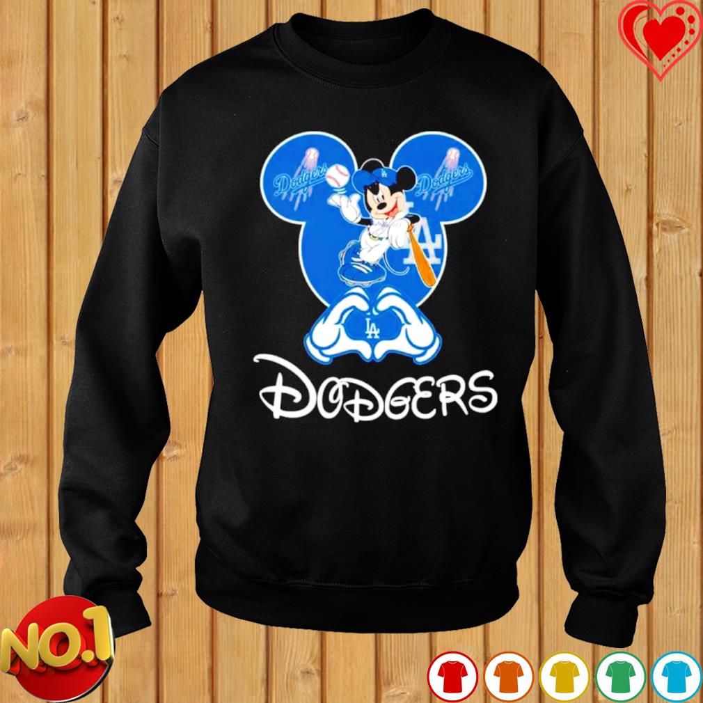 Mickey mouse peace love Los Angeles Dodgers shirt, hoodie, sweater