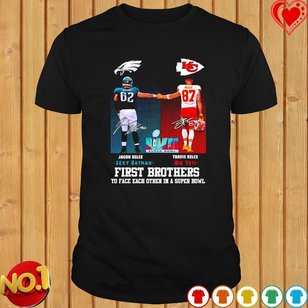 The First Kelce Brother Players To Face Each Other 2023 Signatures Shirt,  hoodie, sweater, long sleeve and tank top in 2023