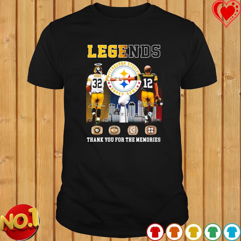 Najee Harris and Terry Bradshaw Pittsburgh Steelers Super Bowl signature T- shirt - Yeswefollow