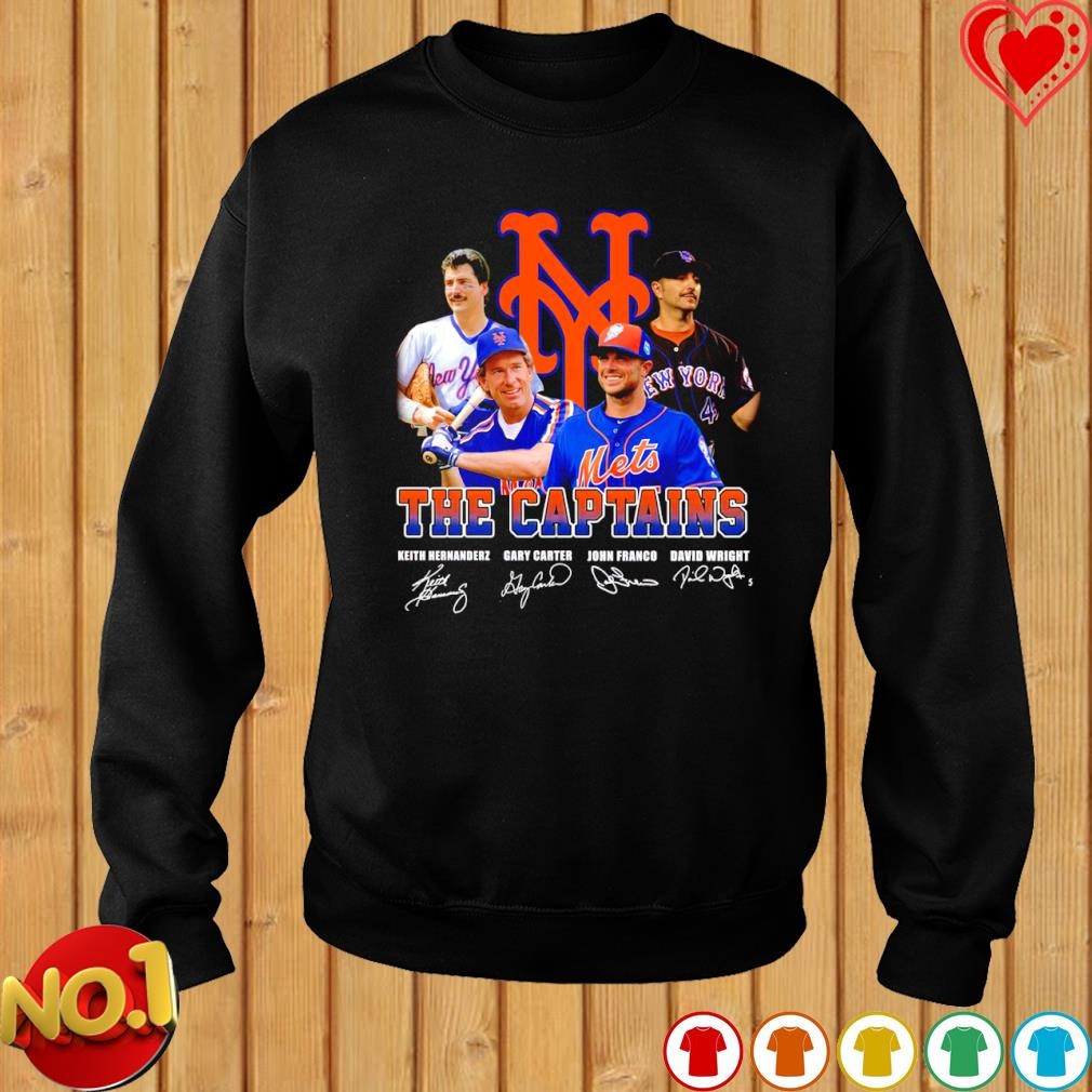 The Captains Keith Hernandez Gary Carter John Franco David Wright Signature  Shirt - Limotees