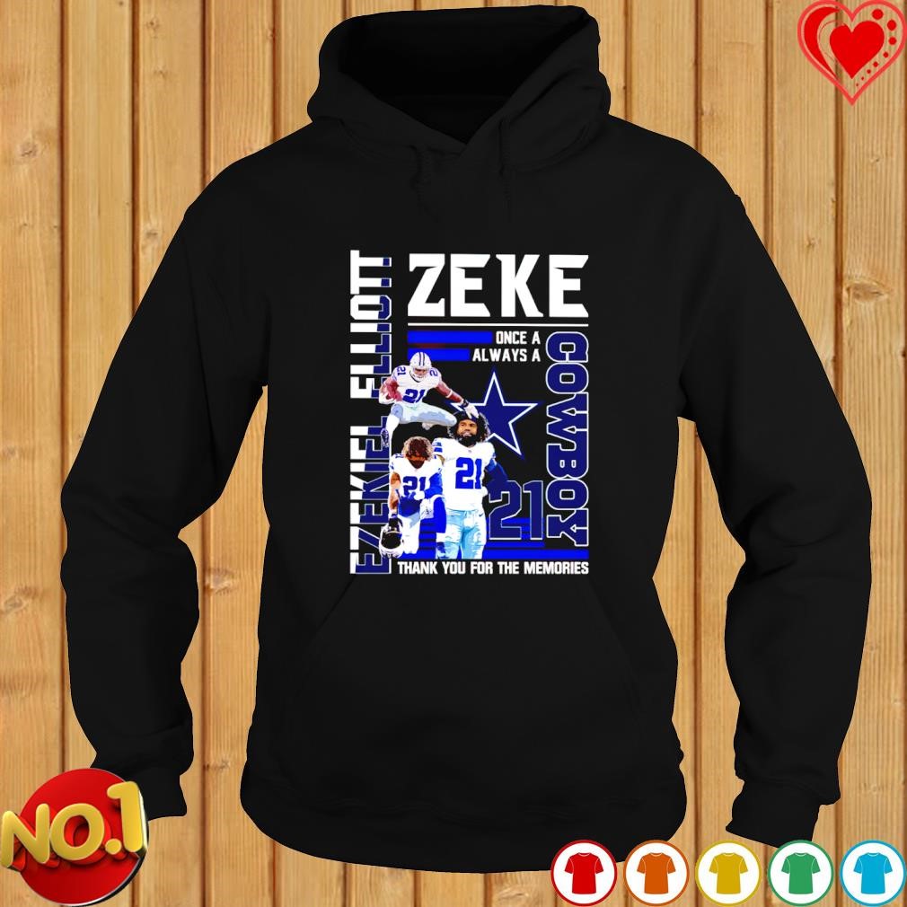 Ezekiel Elliott Zeke Cowboy thank you for the memories shirt, hoodie,  sweater, long sleeve and tank top