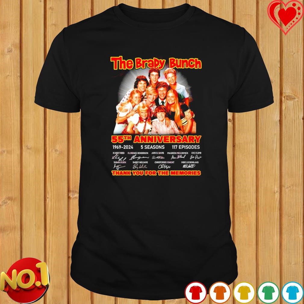 The Brady Bunch 55th anniversary 1969-2024 thank you for the memories signature shirt