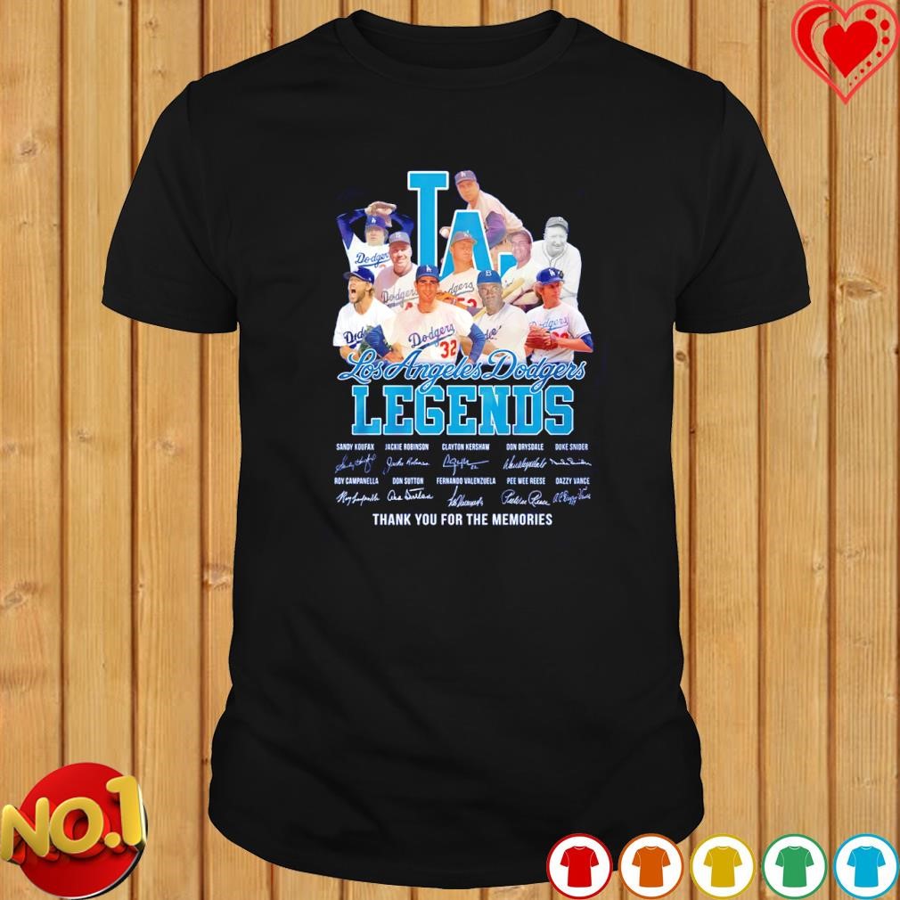 MLB Los Angeles Dodgers Legends thank you for the memories signature shirt