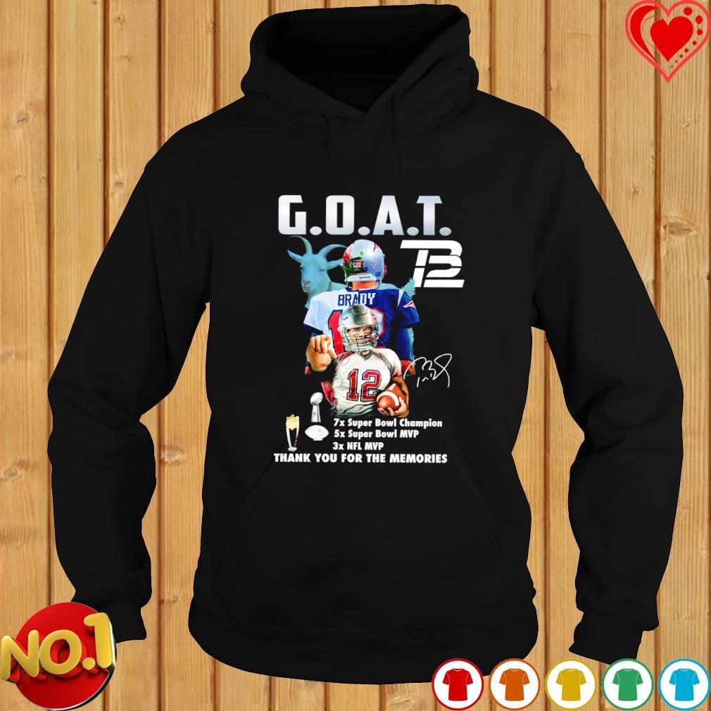 Tom Brady THE GOAT Hoodie Vintage NFL Super Bowl Edition 