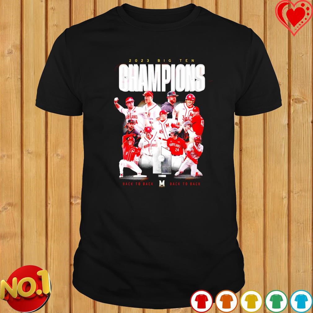 Maryland Terrapins 2023 big ten Champions back to back shirt