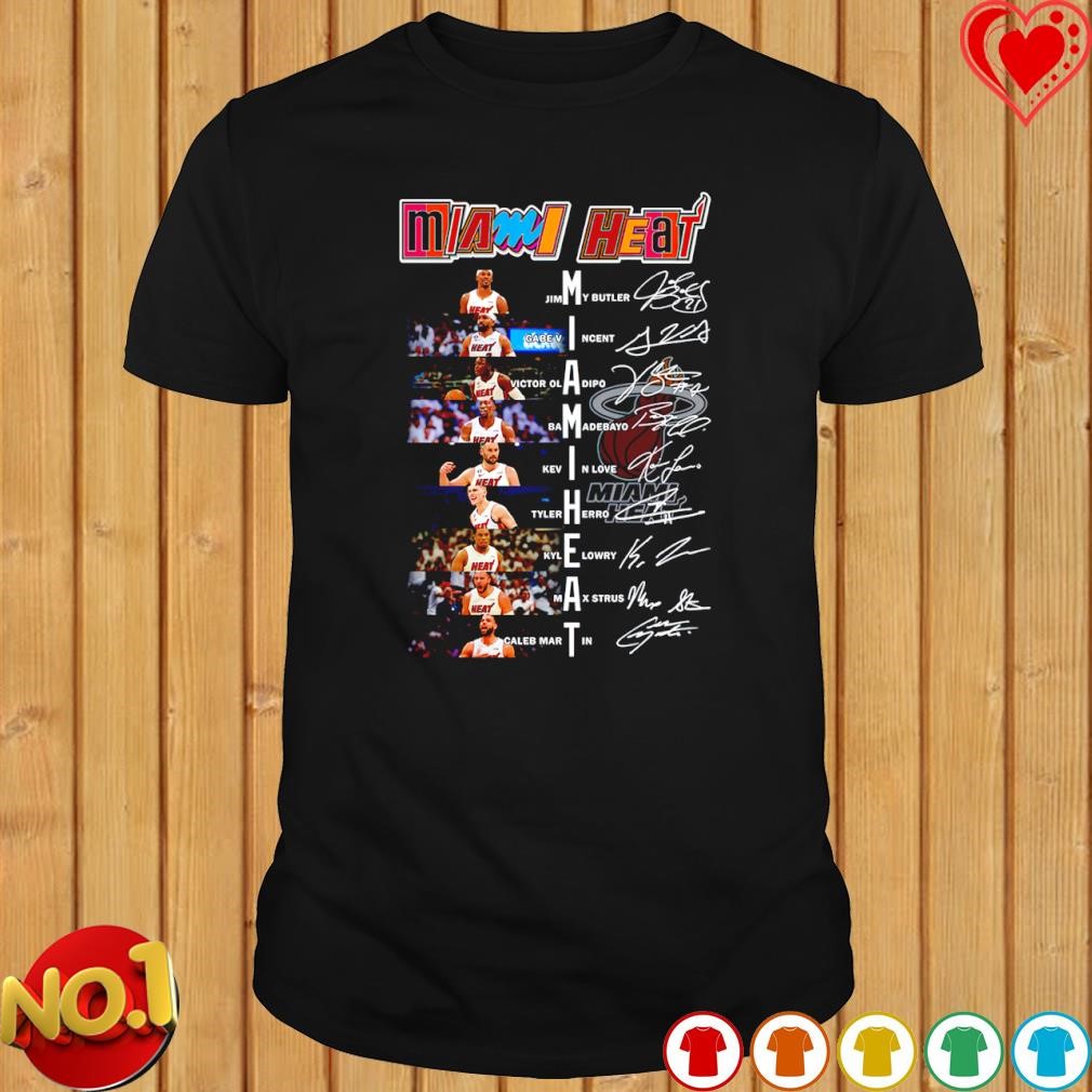 Miami Heat NBA Roster Member 2023 signature shirt