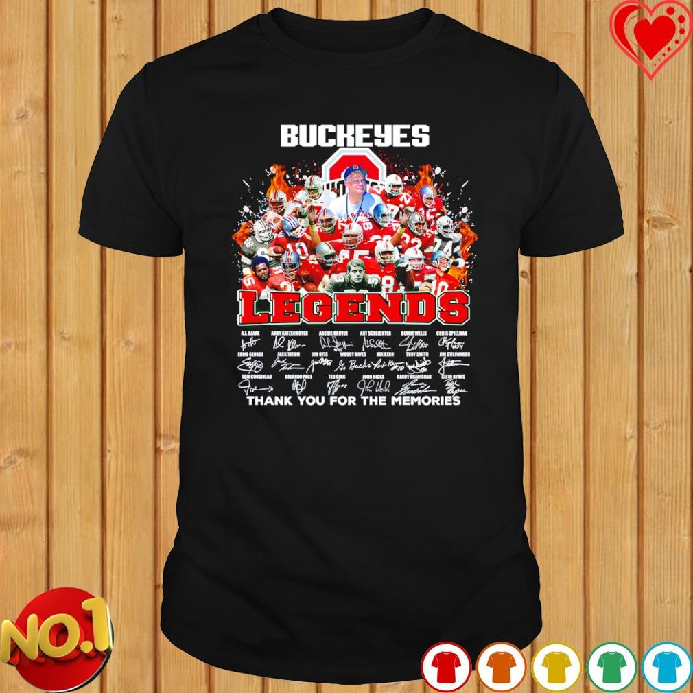 Ohio State Buckeyes Legends team thank you for the memories signature shirt