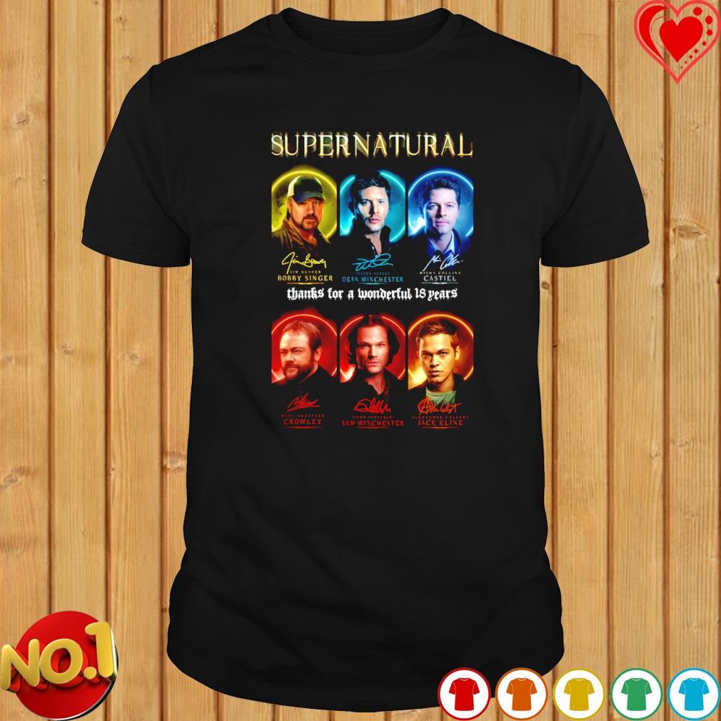 Supernatural thanks for a wonderful 18 years signature shirt