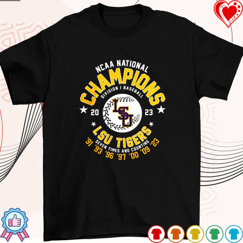 2023 Ncaa Division I Champions Baseball Lsu Tigers Baseball Shirt