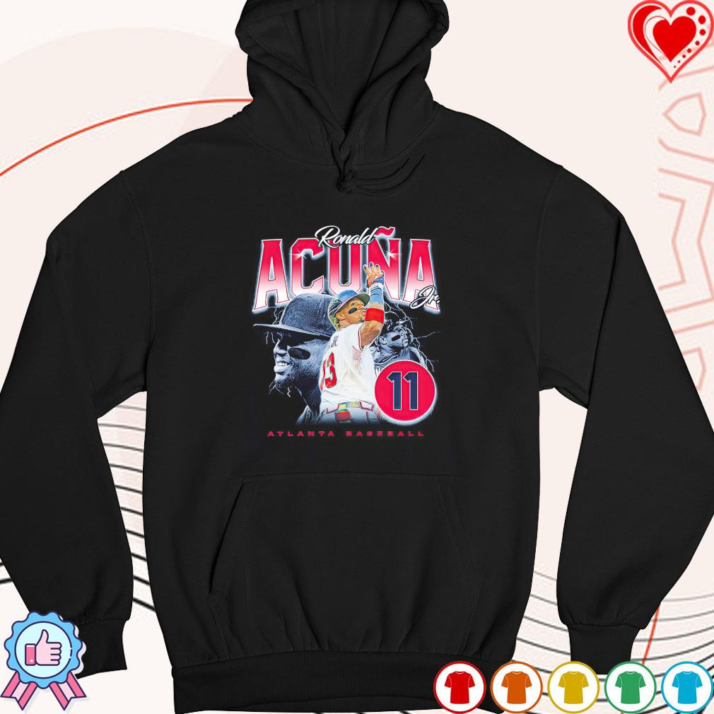 Ronald Acuña Jr. Atlanta Braves retro signature lightning shirt, hoodie,  sweater, long sleeve and tank top