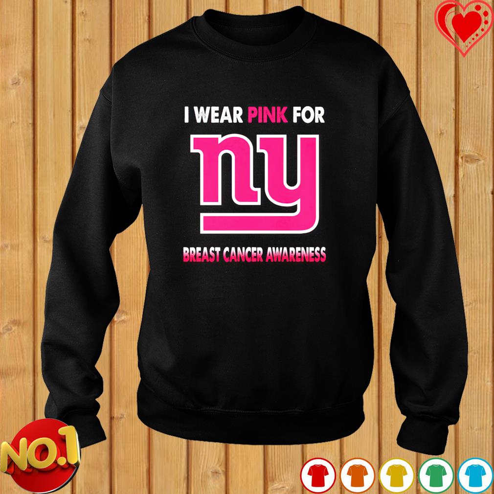 Official new York Giants I wear pink for breast cancer awareness shirt,  hoodie, sweater, long sleeve and tank top