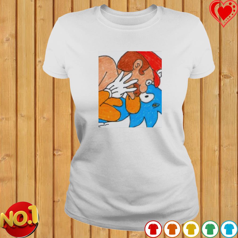 Premium mario kissing Sonic shirt, hoodie, sweater, long sleeve and tank top