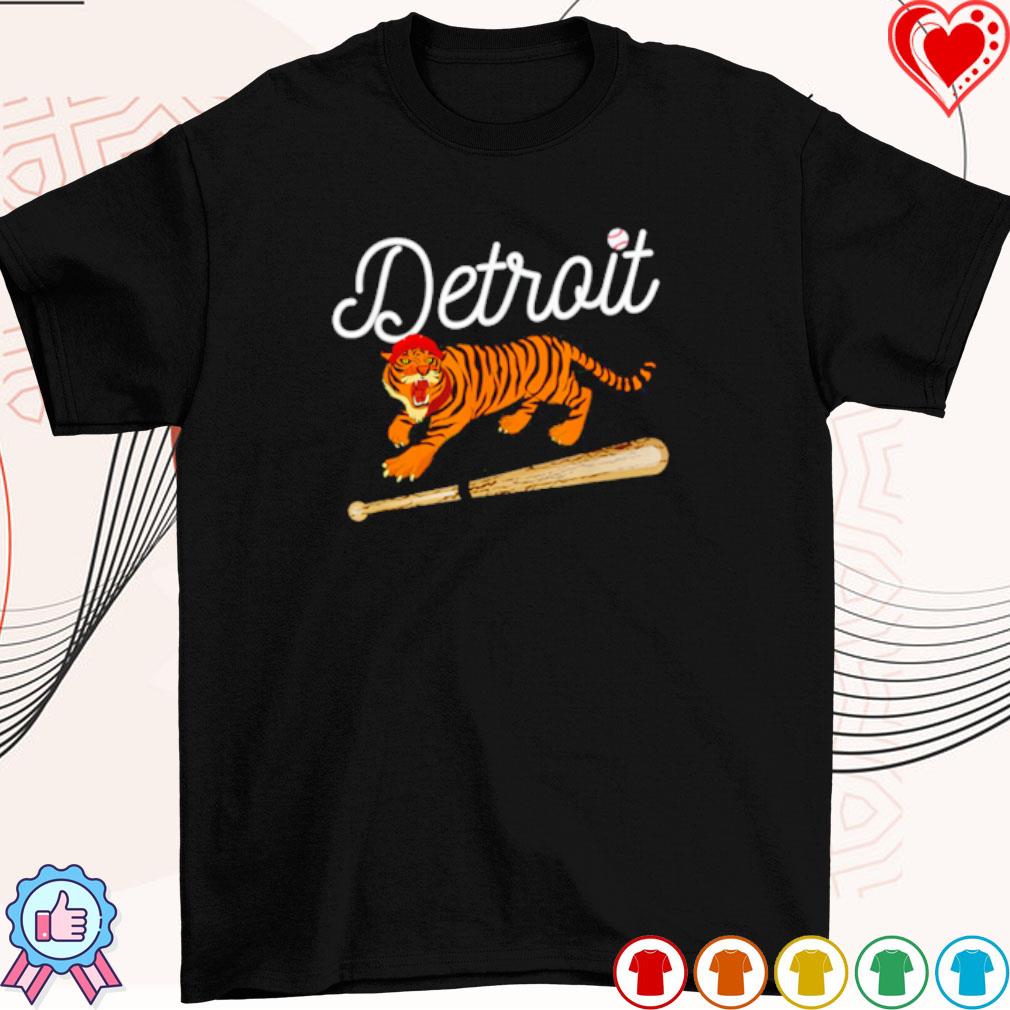  Distressed Tiger Mascot Tshirt Cool Detroit Tiger