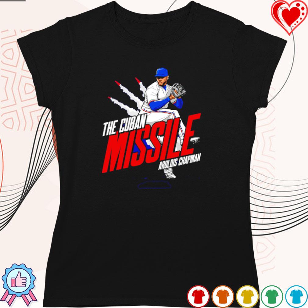 The Cuban Missile Aroldis Chapman Texas Rangers baseball shirt