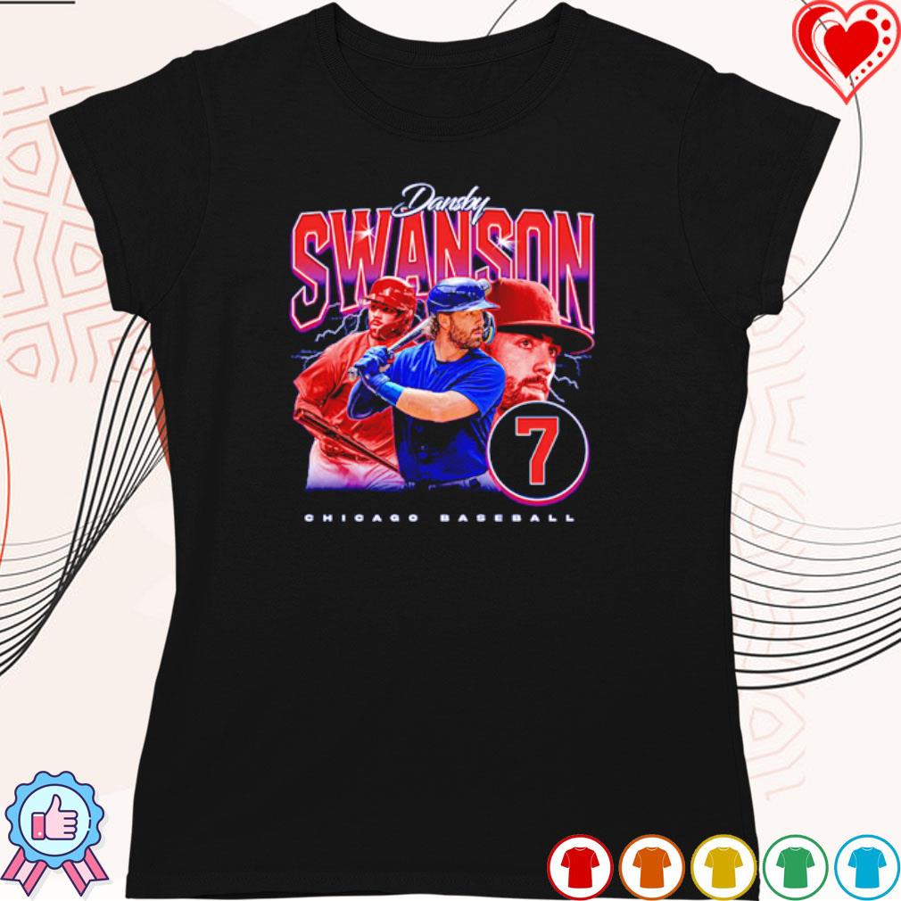 Dansby Swanson Chicago Cubs Baseball Shirt With Number 