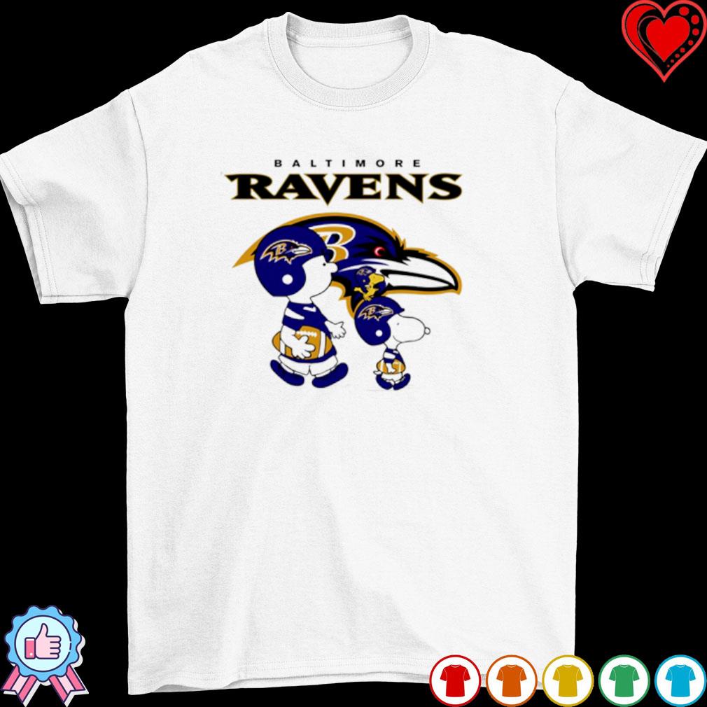 Baltimore Ravens Snoopy and Charlie Brown Peanuts shirt, hoodie, sweater,  long sleeve and tank top