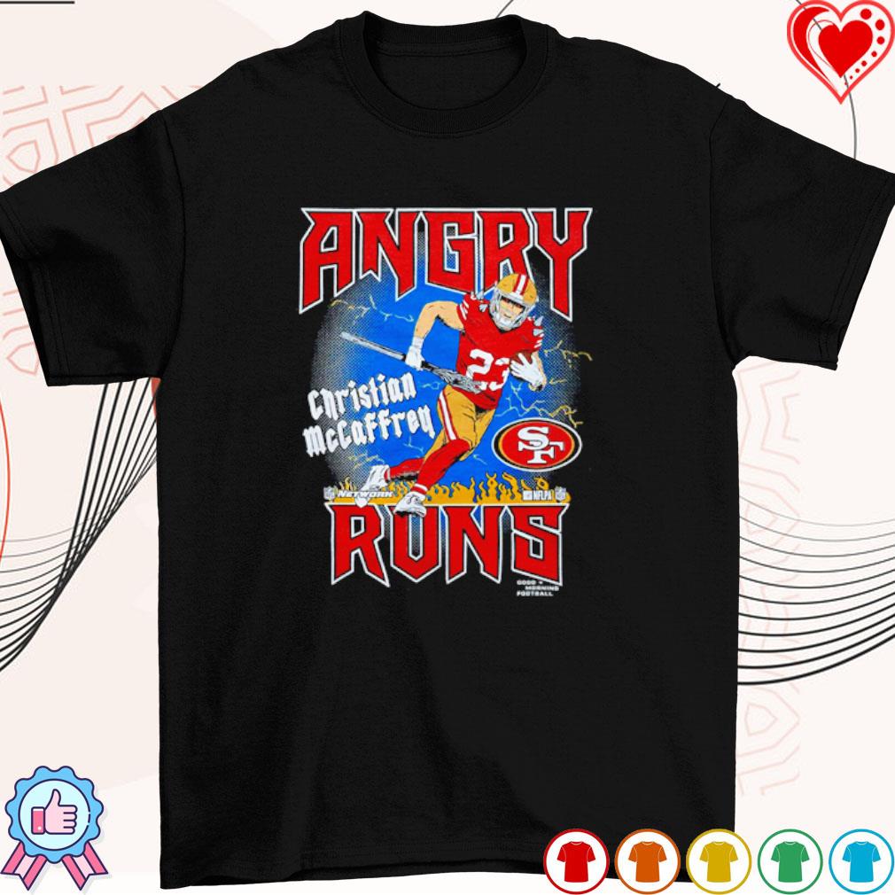 Angry Runs 49ers Christian Mccaffrey Shirt, hoodie, sweater, long