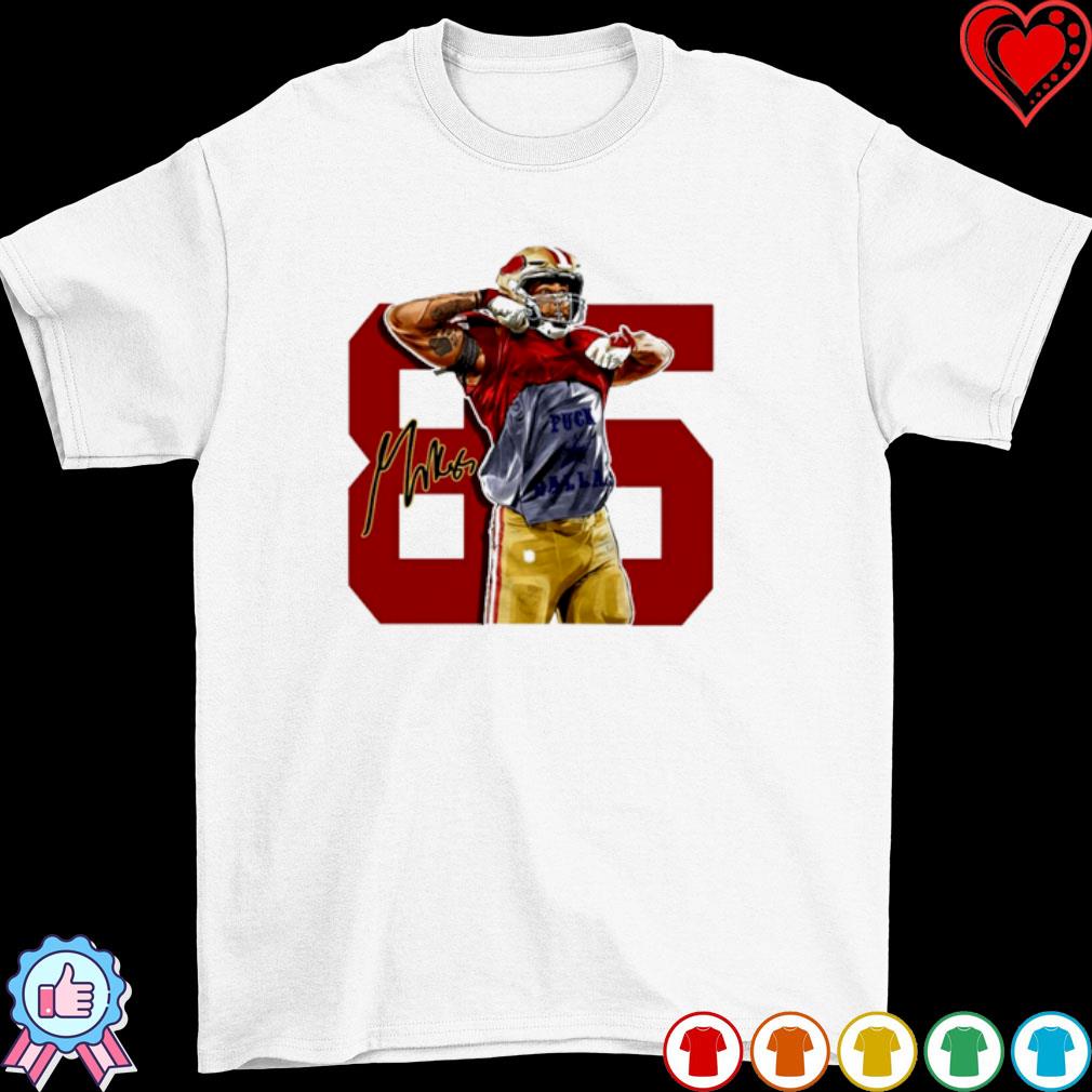 Women's George Kittle Jersey Print Scrub Top